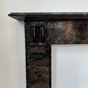 Late Victorian Slate Mantel with Hand Painted Marble Finish