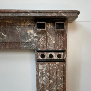 Edwardian Fluted Corbel Mantel in Rouge Marble