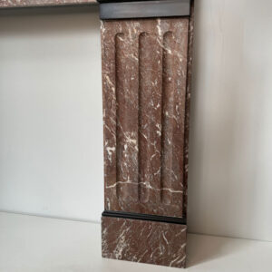 Edwardian Rouge & Belgium Black Marble Mantel