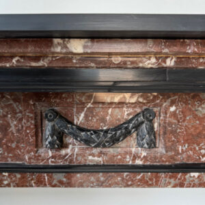 Regency Style Mantel in Rouge Marble & Slate Mouldings