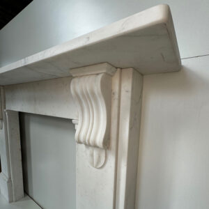 Victorian Corbel Mantel in Statuary Marble