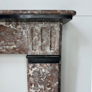 Flat Victorian-Edwardian Mantel in Rouge Marble