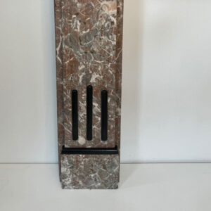 Edwardian Fluted Corbel Mantel in Rouge Marble
