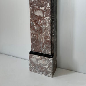 Flat Victorian-Edwardian Mantel in Rouge Marble