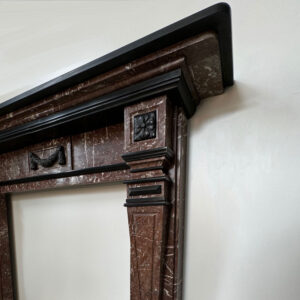 Regency Style Mantel in Rouge Marble & Slate Mouldings