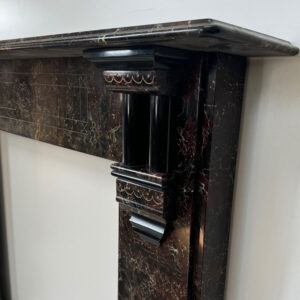 Late Victorian Slate Mantel with Hand Painted Marble Finish