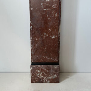 Classic Flat Victorian Mantel in French Rouge Royale Marble