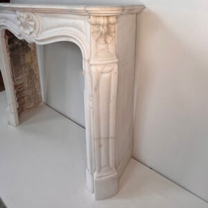 Original Louis IV Mantel in Carrara Marble