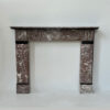 Flat Victorian-Edwardian Mantel in Rouge Marble