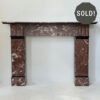 Classic Flat Victorian Mantel in French Rouge Royale Marble