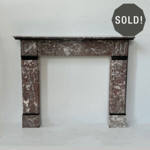 Flat Victorian-Edwardian Mantel in Rouge Marble
