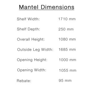 Regency Mantel in Bardiglio Marble Measurements