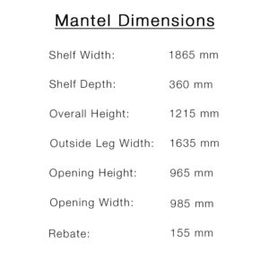 Edwardian Rouge & Belgium Black Marble Mantel Measurements