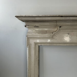 Antique Victorian Cast Iron Mantel with Plain Central Panel