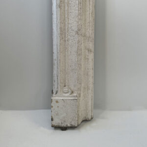 Antique Victorian Cast Iron Mantel with Ornate Floral Central Panel