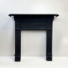 Late Victorian-Edwardian Cast Iron Mantel with Elaborate Floral Frieze Detail