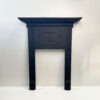 Antique Late Victorian-Edwardian Cast Iron Mantel in Matt Black