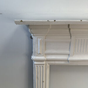 Late Victorian Cast Iron Mantel c1890's with Fluted Jambs
