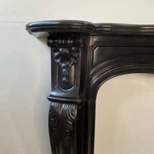 French Style Louis Mantel in Belgium Black Marble
