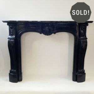 French Style Louis Mantel in Belgium Black Marble