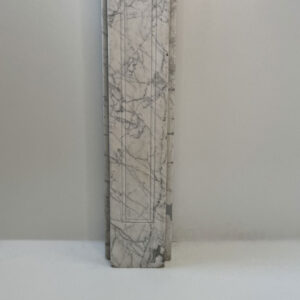 Original Georgian Mantel in Fine Veined Carrara Marble Fluted Panels to Jambs and Frieze