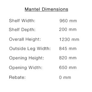 Antique Cast Iron Mantel with Georgian Style Influence on Frieze and Slender Jambs Measurements
