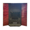 Large Edwardian Tiled Insert with Red Brick Wide Tiled Panels