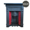 Original Late Victorian/Edwardian Art Nouveau Combination Fireplace