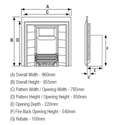 Refurbished Reproduction Tiled Insert Measurements 