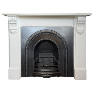 Reproduction Daisy Arch in Graphite Finish - Shown with Mantel