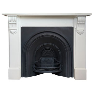 Original Early Victorian Antique Arched Insert - Shown with Mantel