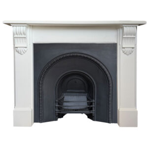 Original Early Victorian Decorative Arch Insert - Shown with Mantel