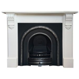 Restored Reproduction Victorian Arched Insert - Shown with Mantel