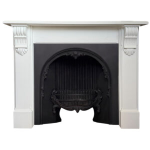 Early Victorian Antique Arched Cameo Insert - Shown with Mantel