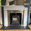 The Regency Bullseye Mantel in Carrara Marble