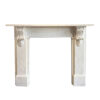 Antique Acanthus Victorian Corbel Mantel in Statuary White Marble
