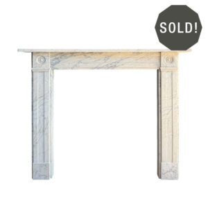 Original Georgian Bullseye Mantel in Carrara Marble