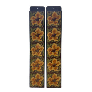 Tube Lined Orange & Yellow Flower Tiles
