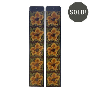 Tube Lined Orange & Yellow Flower Tiles