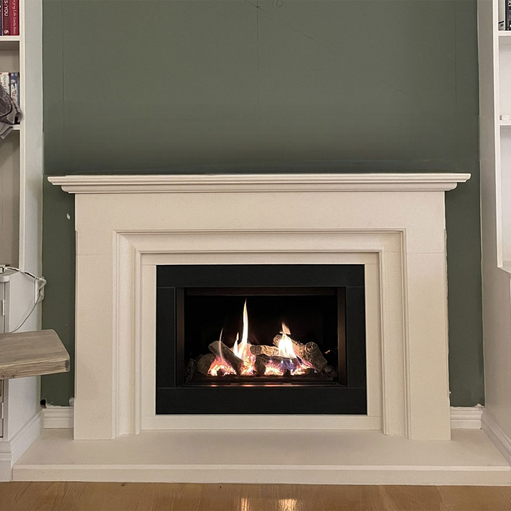Semi Rijo Limestone Mantel
