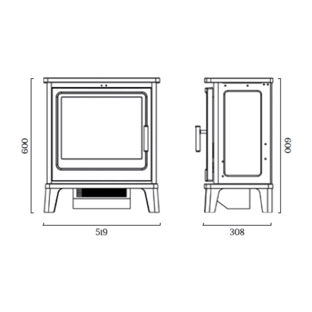 Capital Mulberry Electric Stove Measurements
