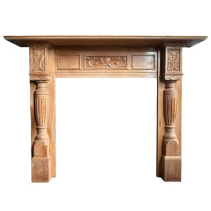 Antique Art Nouveau Pine Mantel