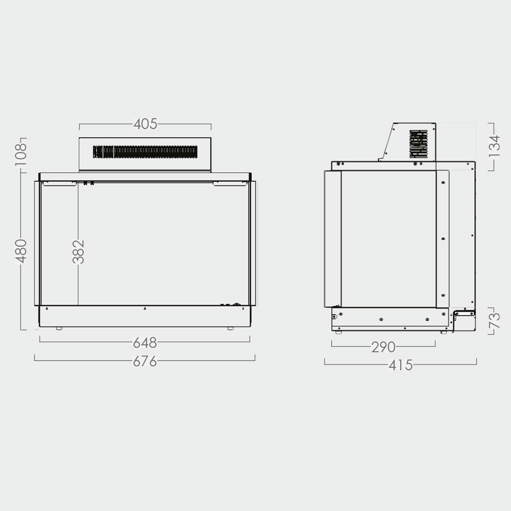 Solution Lux 650 Electric Fire Measurements