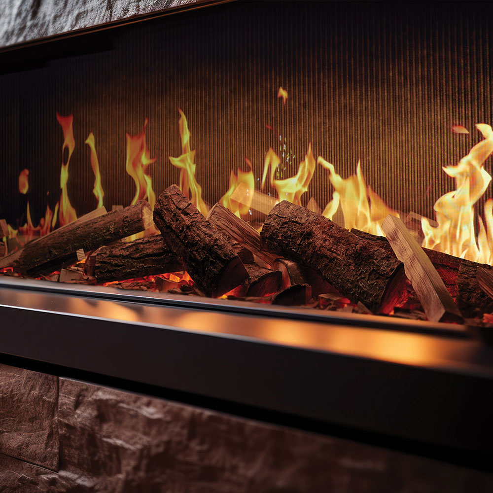 Solution Trueflame 3DX Electric Fire Flame Close Up