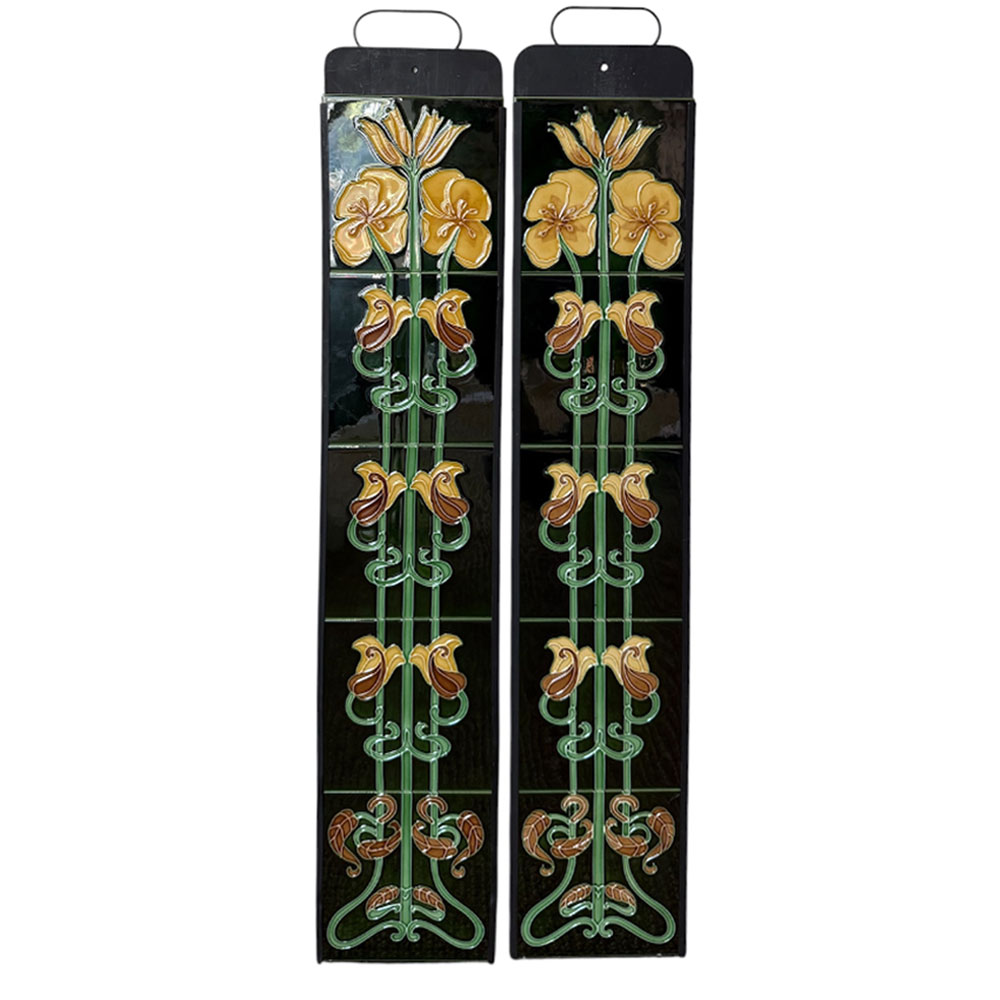 Evening Primrose Tube Lined Tiles